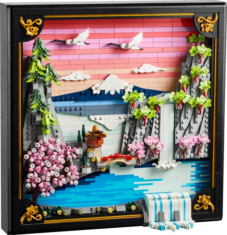 Japansk landskab med kirsebærblomster (31218)