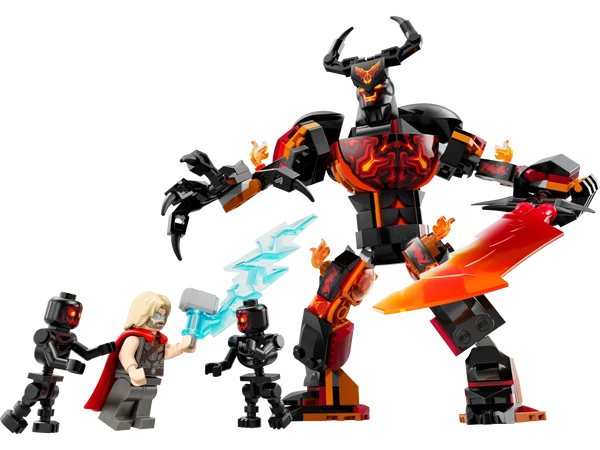 Thor mod byg-selv-figur af Surt