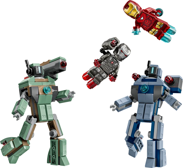 Iron Man og War Machine mod Hammer-droner
