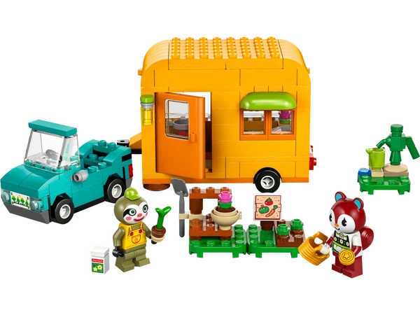 Leif med campingvogn og havebutik