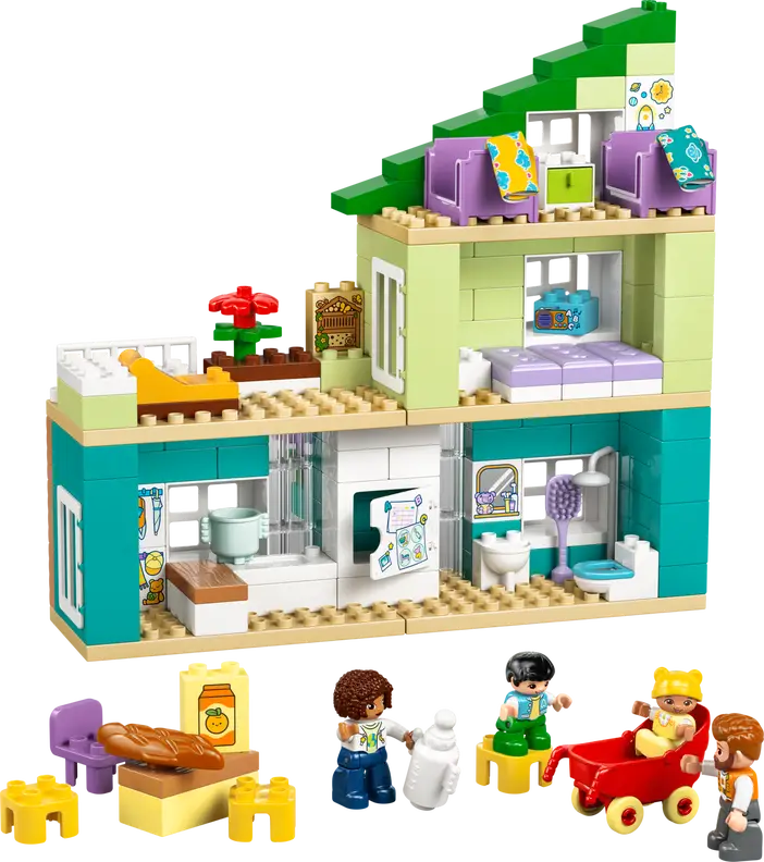 3-i-1 Moderne familiehus med figurer (10470)