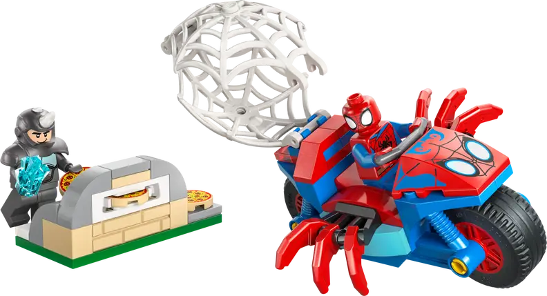 Spidey på sin motorcykel mod Rhino (11206)