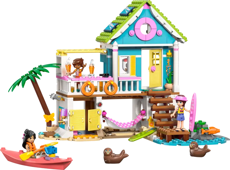 Strandhus med sæler (42699)