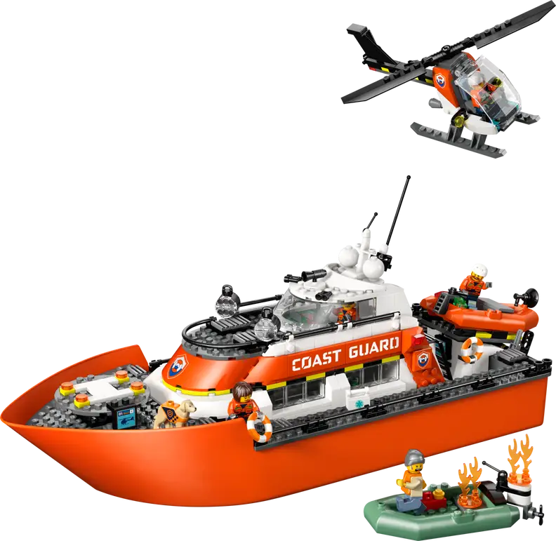 Kystvagtens redningsbåd og helikopter (60504)