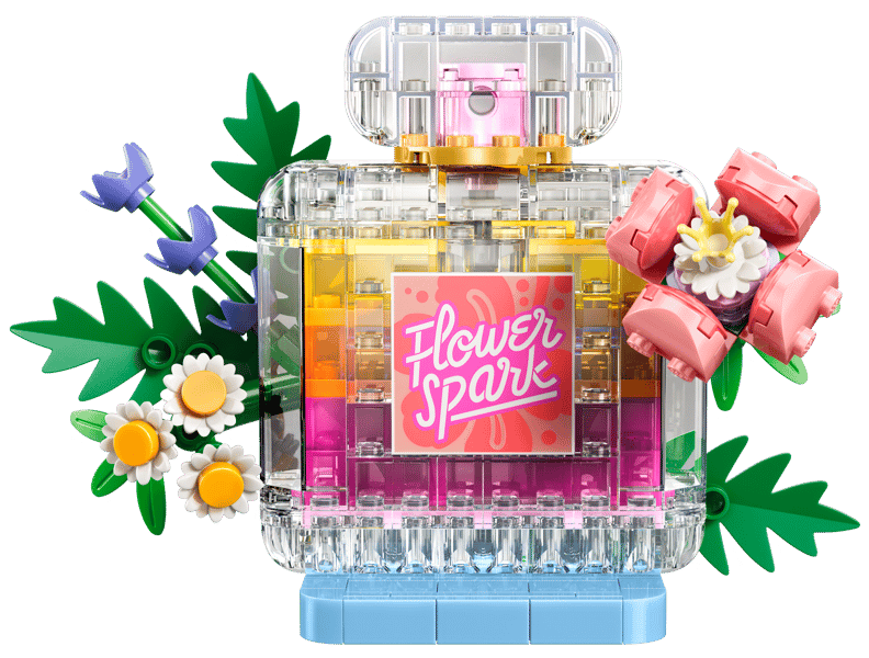 Blomsterpynt: Parfumeflaske (31383)