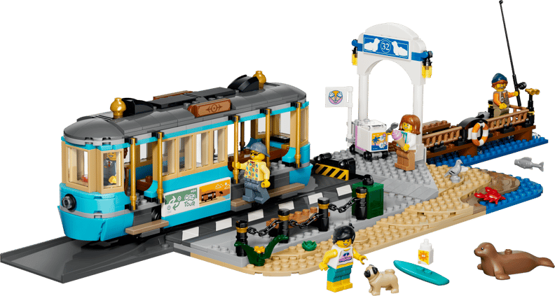 Klassisk sporvogn med strandstop (60506)