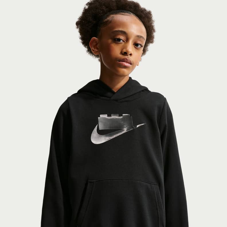 Nike x LEGO® Collection hættetrøje til store børn – sort (5010253)