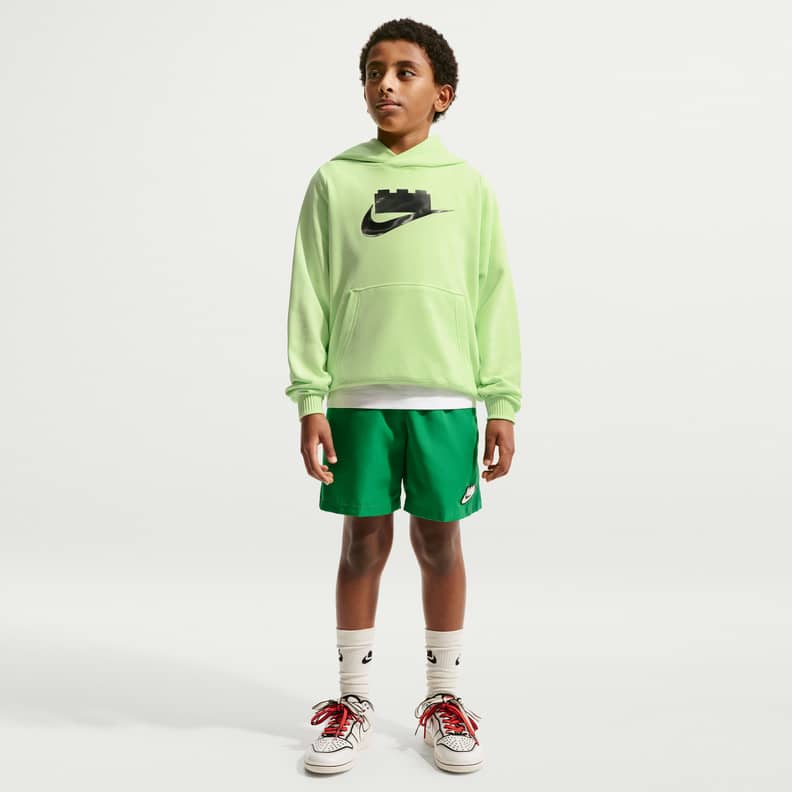 Nike x LEGO® Collection hættetrøje til store børn – limegrøn (5010255)